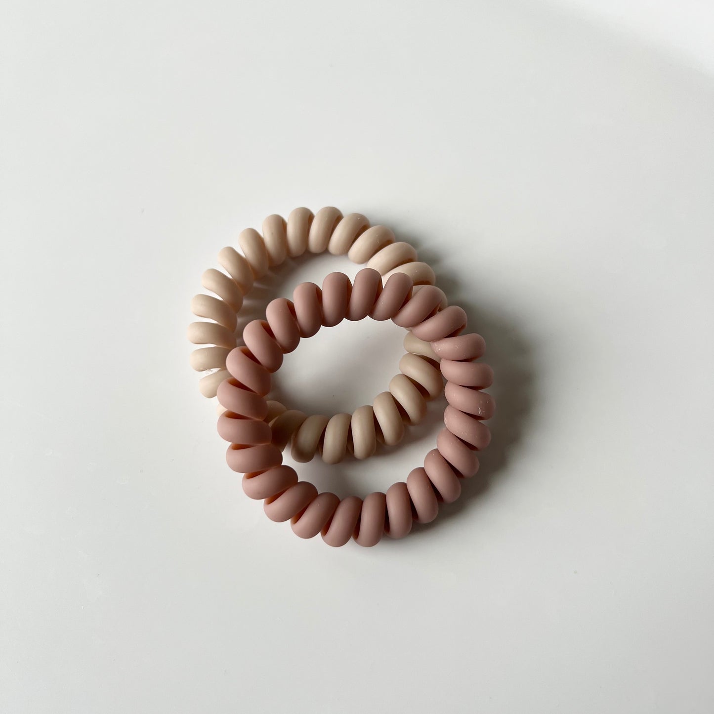 Frosted Telephone Cord Hair Tie Set (2pcs)