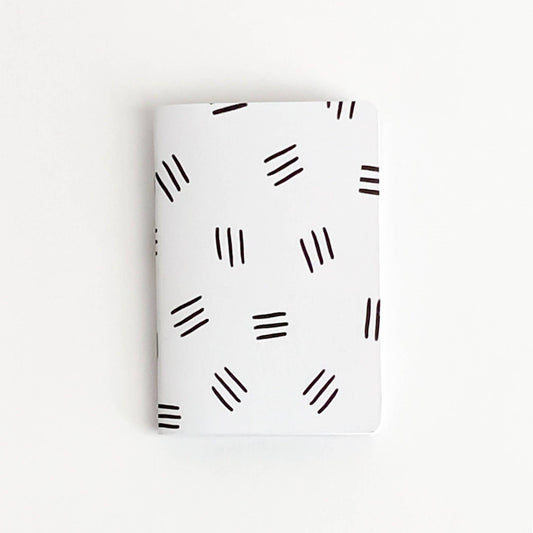 Black Line Pattern Pocket Journal