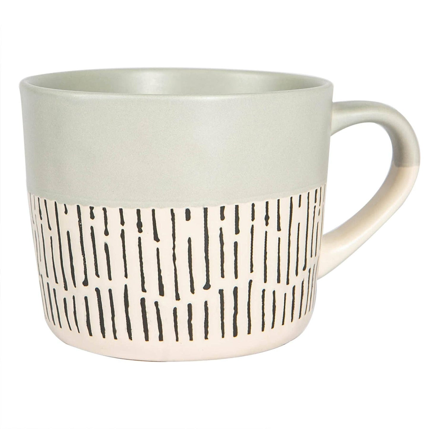 Nicola Spring Two-Tone Ceramic Coffee Mug – Gray (450 ml)