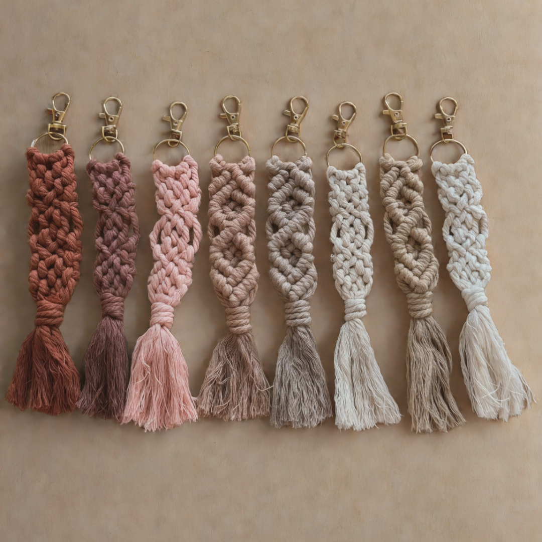 Boho Macrame Keychain