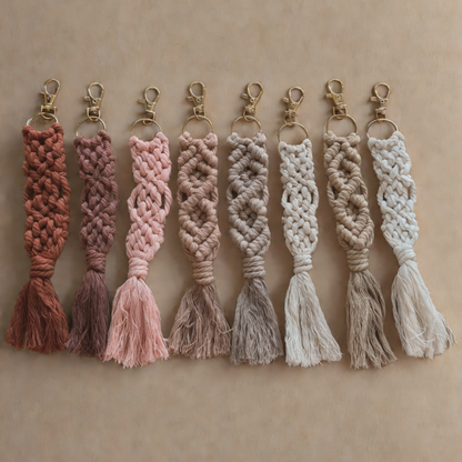 Boho Macrame Keychain